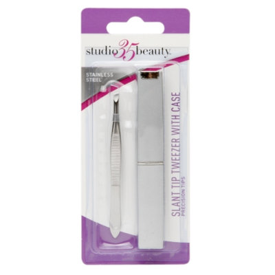 Studio 35 Beauty Slant Tip Tweezer with Case