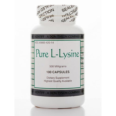 Pure L-Lysine 500 mg 100 caps by Montiff