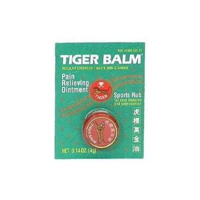 Tiger Balm Pain Relieving Ointment White Regular Strength .14 oz
