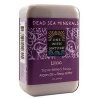One With Nature Triple Milled Soap Bar - Lilac - 7 Oz