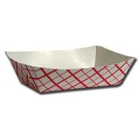 Penn Jersey Paper Co 1 lb Paper Food Baskets in Red / White