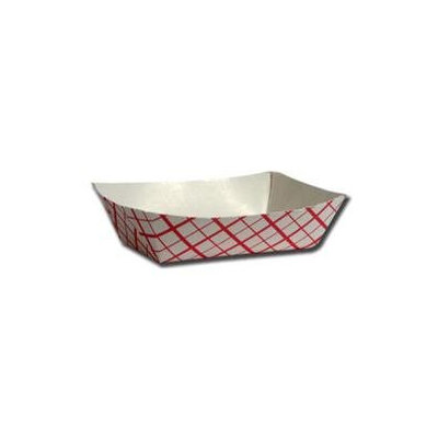 Penn Jersey Paper Co 1 lb Paper Food Baskets in Red / White