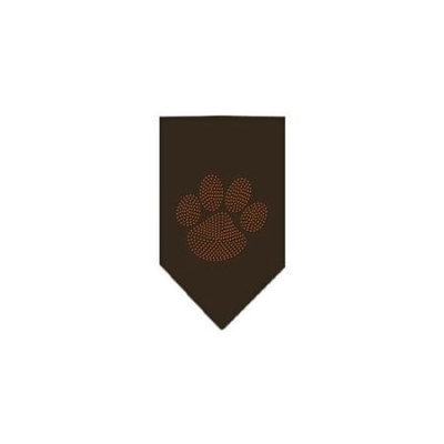 Ahi Paw Orange Rhinestone Bandana Cocoa Small