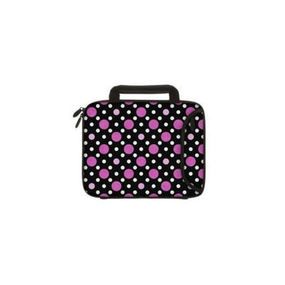 Designer Sleeves 10DSH-PDBPW 10 inch Tablet & Ipad - Polka Dots, Black With Pink & White