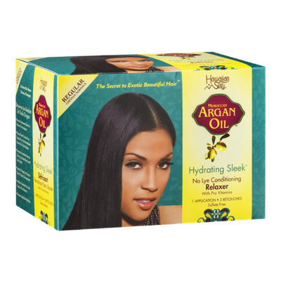 Hawaiian Silky Moroccan Argan Oil Hydrating Sleek No Lye Conditioning Relaxer