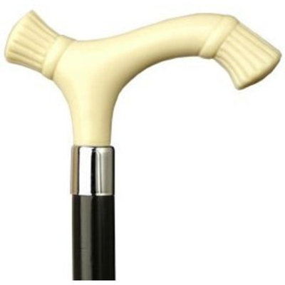 Harvy Carved Derby Cane Black Maple Shaft, Ivory Handle -Affordable Gift! Item #HAR-9120338