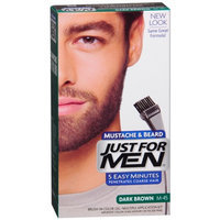 JUST FOR MEN® Brush-In Color Gel for Mustache and Beard Hair Color Dark Brown