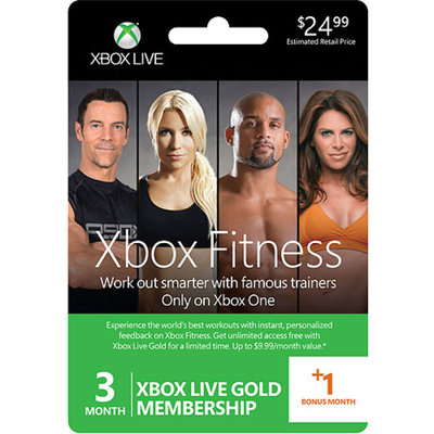 Microsoft Xbox Live Fitness 3+1 Bonus Month Card (Xbox One)