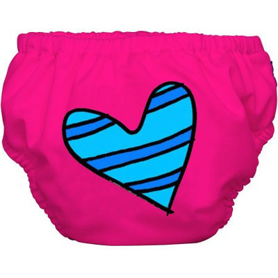 Winc Design Limited Charlie Banana Extraordinary Training Pants, Blue Petit Coeur on Hot Pink