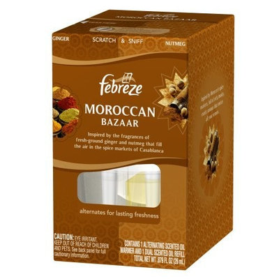 Febreze NOTICEables Dual Scented Oil, Moroccan Bazaar Starter Kit, (Pack of 6)