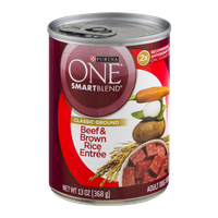 PURINA ONE® SmartBlend Adult Dog Food Classic Ground Beef & Brown Rice Entree