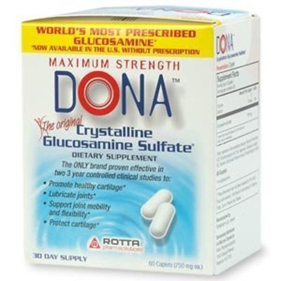 DONA Crystalline Glucosamine Sulfate 60 caplets (Quantity of 1)