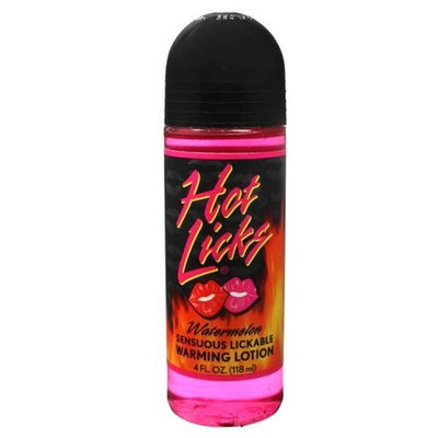 New Product Development, Inc Hot Licks Lickable Warming Lotion, Watermelon, 4 Ounce