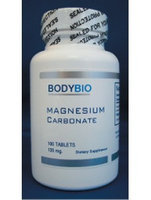 Magnesium Carbonate 135 mg 100 tabs by BodyBio/E-Lyte