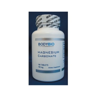 Magnesium Carbonate 135 mg 100 tabs by BodyBio/E-Lyte
