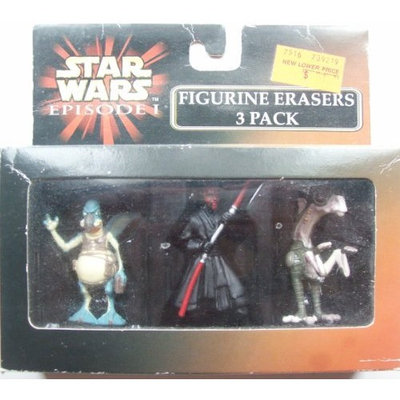 Star Wars Ep 1 Figurine Erasers 3 Pack with Watto, Darth Maul & Sebulba