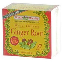 Breezy Morning Teas 0406538 West Indian Ginger Root - 20 Tea Bags