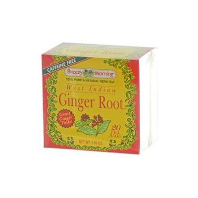 Breezy Morning Teas 0406538 West Indian Ginger Root - 20 Tea Bags