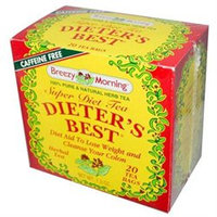 Breezy Morning Teas Dieter's Best Super Diet Tea Herbal Tea Caffeine Free 20 Bags