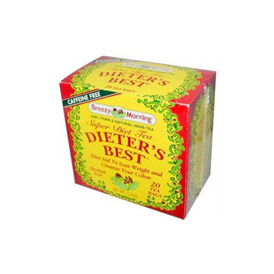 Breezy Morning Teas Dieter's Best Super Diet Tea Herbal Tea Caffeine Free 20 Bags