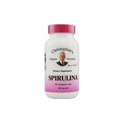 Spirulina, 400 mg, 100 Vegicaps, Christopher's Original Formulas
