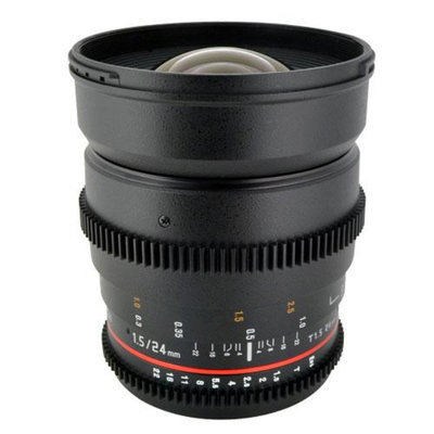 Rokinon 24mm T1.5 Cine Lens for Canon EF-Mount plus Accessory Kit
