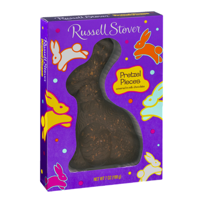 Russell Stover Pretzel Pieces Milk Chocolate Rabbit
