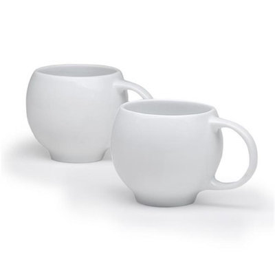 Maia Ming Designs Eva Teacups Glossy White - Set of 2