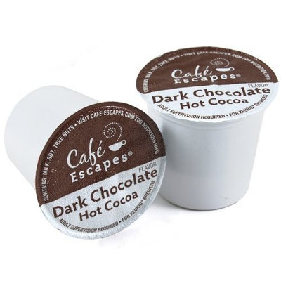 Cafe Escapes Dark Chocolate Hot Cocoa K-Cups, K-Cups for Keurig Brewers, 16 pack
