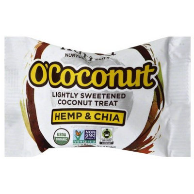 Nutiva O'Coconut Hemp & Chia Lightly Sweetened Coconut Treat, .5 oz, (Pack of 24)