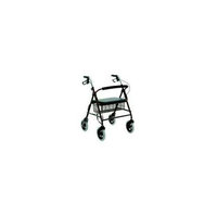 Merits W467RED 4-Wheeled Baratric Rollator Heavy Duty Aluminum Loop Brake - Red