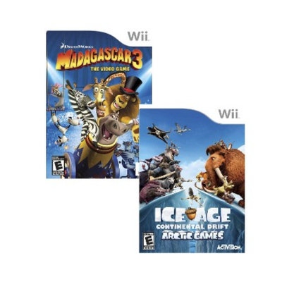 Nintendo Wii Game Madgscar3+IceAge Drift