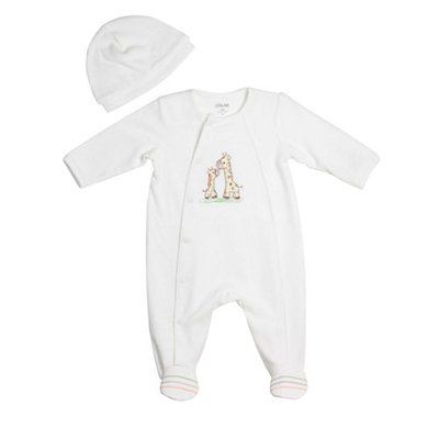 Little Me Neutral Footie-Giraffe Friends Footie - Ivory Kid's