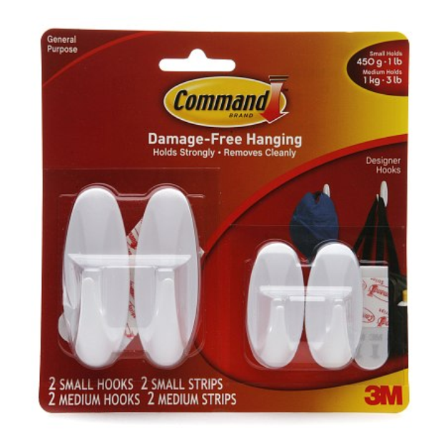 3M Command Strips Damage-Free Hanging Hook Set