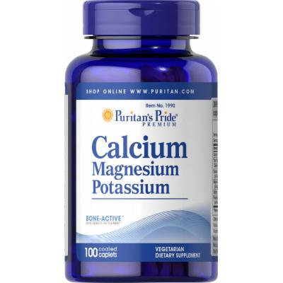 Puritan's Pride Calcium Magnesium Potassium-100 Caplets