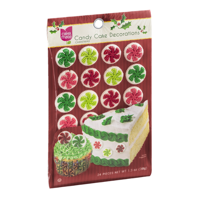 Cake Mate Candy Cake Decorations - Christmas - 24 CT
