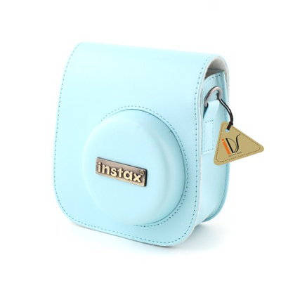 PU Leather Camera Shoulder Strap Bag Case Pouch For Fujifilm Instax Mini8 Blue