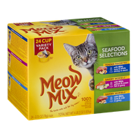 Meow Mix Seafood Selections Cat Food Variety Pack - 24 CT