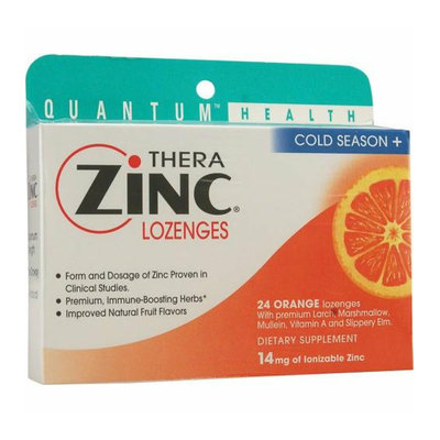Quantum Research Quantum TheraZinc Cold Season Plus Lozenges Orange 14 mg 24 Lozenges