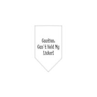 Ahi Can't Hold My Licker Screen Print Bandana White Small