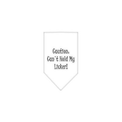 Ahi Can't Hold My Licker Screen Print Bandana White Small