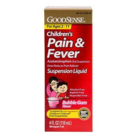 Good Sense GoodSense Acetaminophen Children's Pain Reliever Oral Suspension Liquid, Bubble Gum Flavor, 160 mg, 4 Fluid Ounce