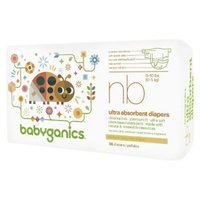 BabyGanics Disposable Diapers Size Newborn (36 Count)