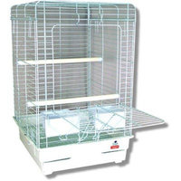 Blue Ribbon Heavy Gauge Tall Bird Cage, 14-Inch by 16-Inch by 22-Inch, White/Granite