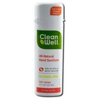 Clean Well All Natural Hand Sanitizer Spray, Orange Vanilla, 1 oz, CleanWell