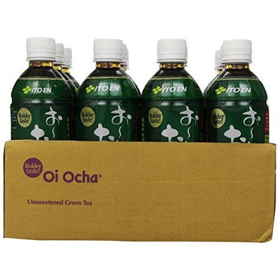 Ito En Tea Beverage, Unsweetened Oi Ocha Dark Green, 16.9 Ounce (Pack of 12)