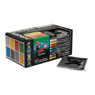 Cando Low Powder Exercise Band 40 Piece Dispenser Set -