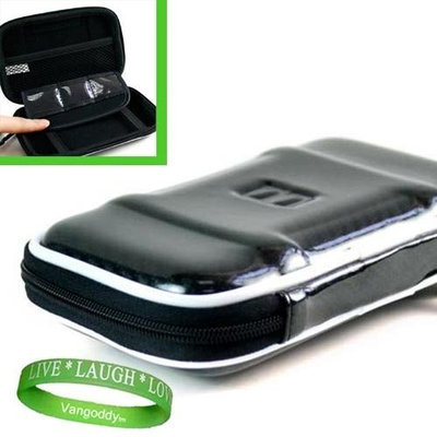 VG Garmin n?vi GPS 4.3-Inch Portable GPS Navigator Accessories Kit for ALL 4.3 GPS Models: ** BLACK ** Hard Storage Case + Live * Laugh * Love Vangoddy Wrist Band!!!