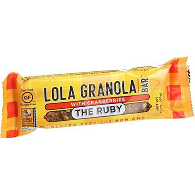 Lola Granola Bar The Ruby - with Cranberries - 2.1 oz Bars, (Pack of 12)