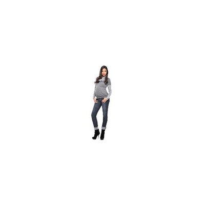 Olian Maternity : Striped Cowl Neck - Grey (X-Large)